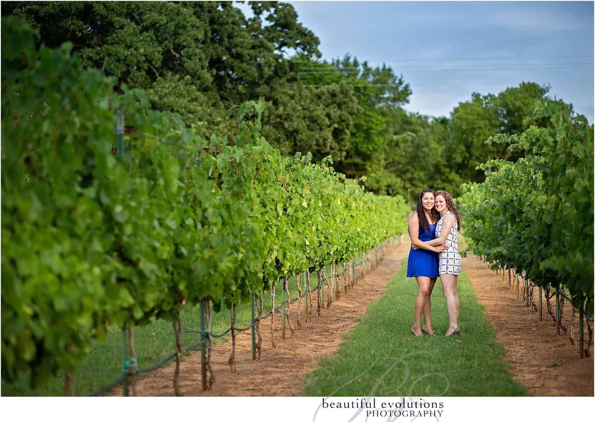 Beautiful Evolutions Engagement photography Lost Oak Winery Burleson Texas