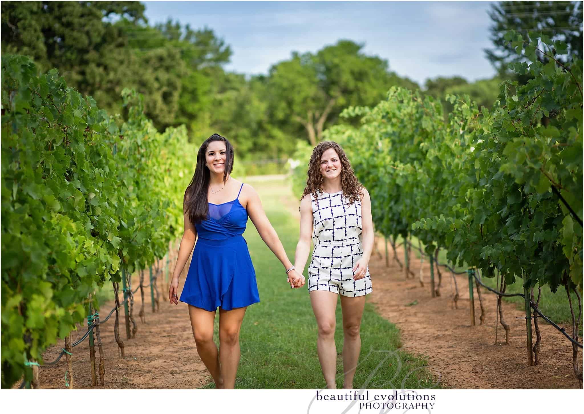 Beautiful Evolutions Engagement photography Lost Oak Winery Burleson Texas