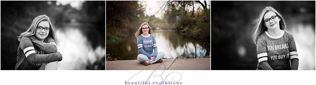 Senior Photographer Godley High School Beautiful Evolutions 2018 outdoor creek