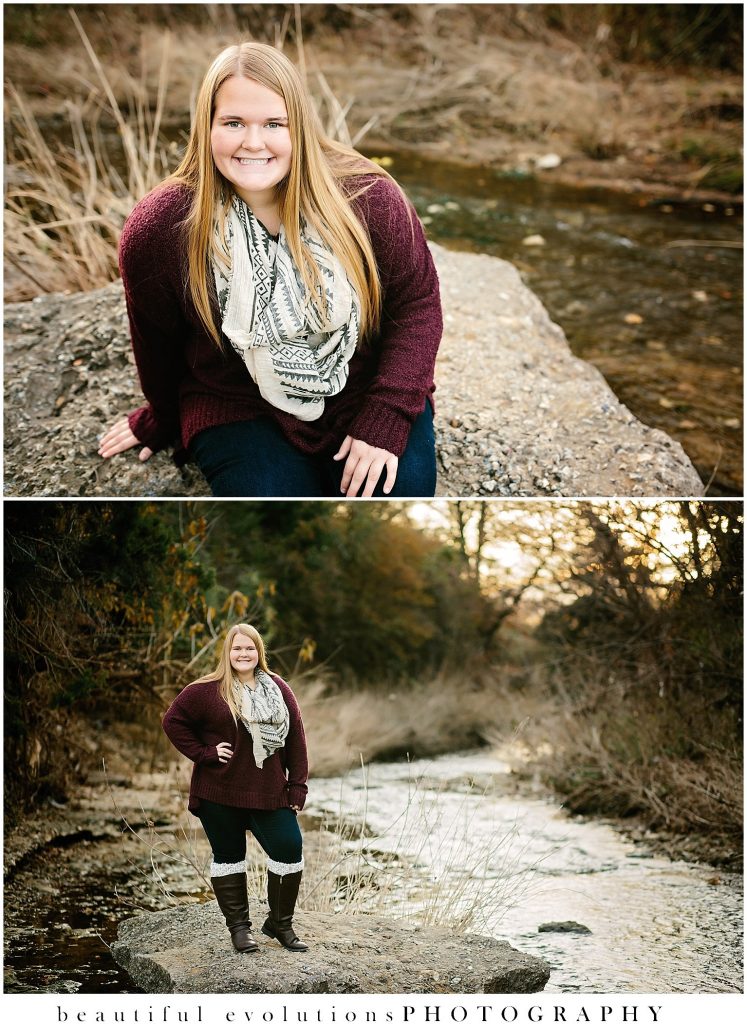 Senior Photography In a creek