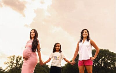 Maternity Photos in Arlington, TX | Two Mommas and a Stormy Sky