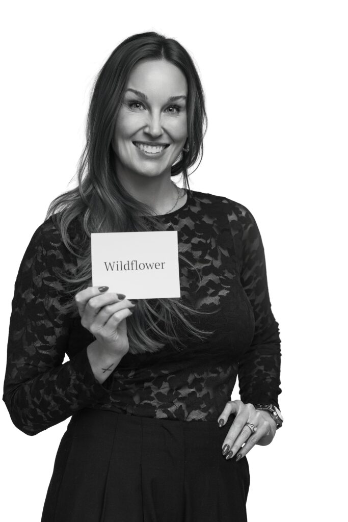 black and white photo of woman holding card, photo project